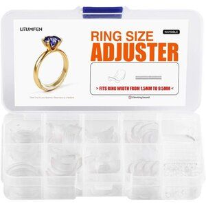 ELETIUO Ring Size Adjuster for Loose Rings - 60Pack, 2 Styles, Ring Guard, Ring